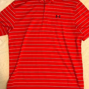 Red Under Armour collared shirt size L